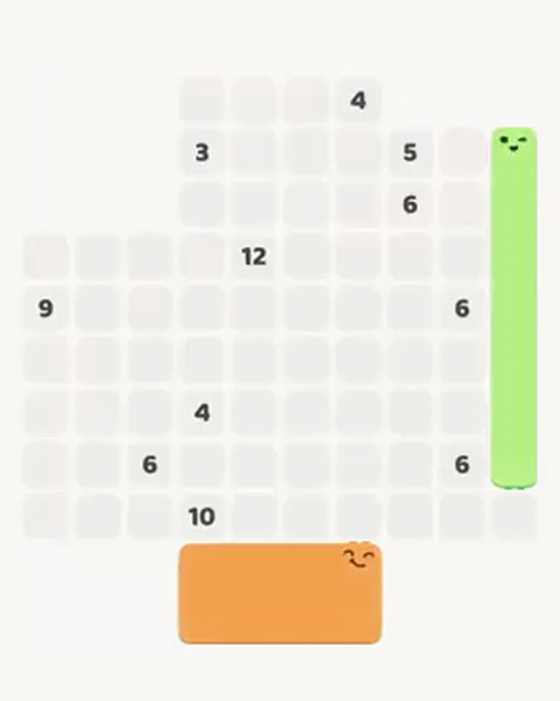 MeowBlock Level 37 after step 2, placing the 7-cell vertical block at the middle-right area