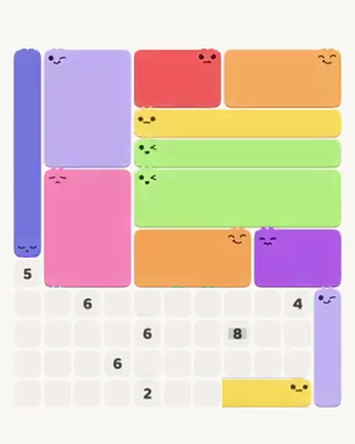 MeowBlock Level 38 after step 12, placing the 4-cell horizontal block at the lower-right area