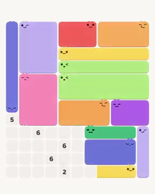 MeowBlock Level 38 after step 14, placing the 4-cell horizontal block at the lower-right area