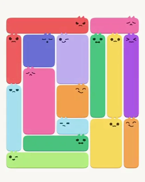 MeowBlock Level 41 after step 16, placing the 5-cell horizontal block at the upper center