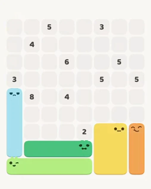 MeowBlock Level 41 after step 5, placing the 4-cell horizontal block at the lower center