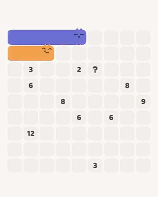 MeowBlock Level 44 after step 2, placing the 5-cell horizontal block at the upper-left area