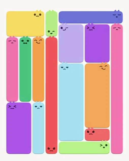 MeowBlock Level 46 after step 16, placing the 12-cell rectangular block at the lower center