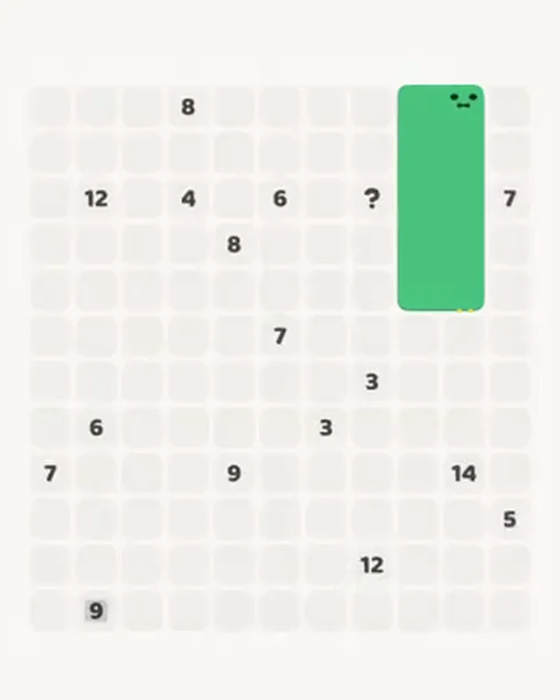 MeowBlock Level 47 after step 1, placing the 10-cell rectangular block at the upper-right area