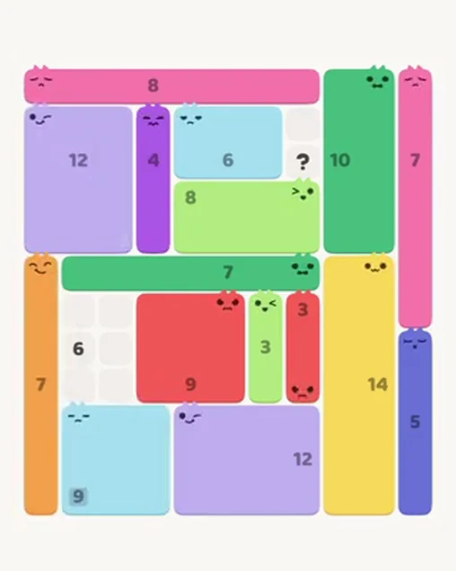 MeowBlock Level 47 after step 16, placing the 9-cell square block at the lower-left area