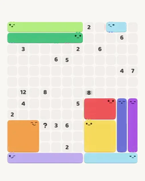 MeowBlock Level 48 after step 10, placing the 2-cell horizontal block at the upper-right area