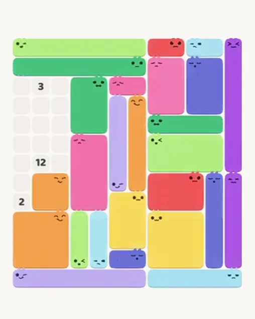 MeowBlock Level 48 after step 26, placing the 4-cell square block at the middle-left area