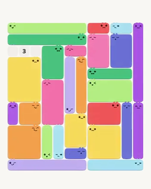 MeowBlock Level 48 after step 28, placing the 12-cell rectangular block at the middle-left area