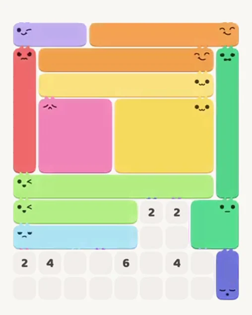 MeowBlock Level 50 after step 13, placing the 5-cell horizontal block at the lower-left area
