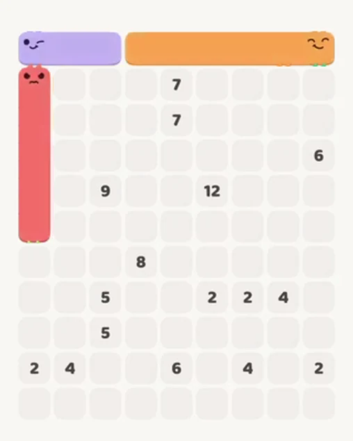 MeowBlock Level 50 after step 3, placing the 5-cell vertical block at the middle-left area