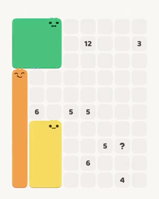MeowBlock Level 51 after step 3, placing the 9-cell square block at the upper-left area