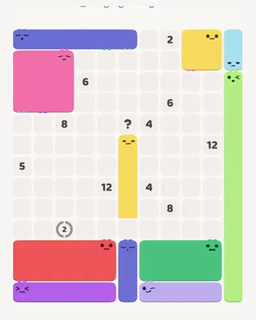 MeowBlock Level 53 after step 11, placing the 6-cell horizontal block at the upper-left area