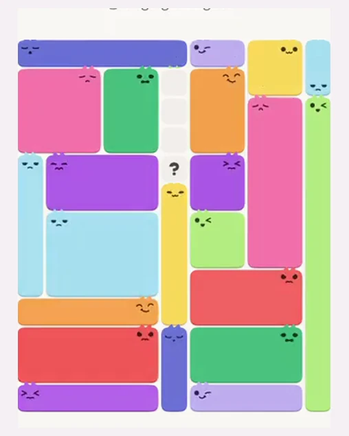 MeowBlock Level 53 after step 22, placing the 12-cell rectangular block at the middle-left area