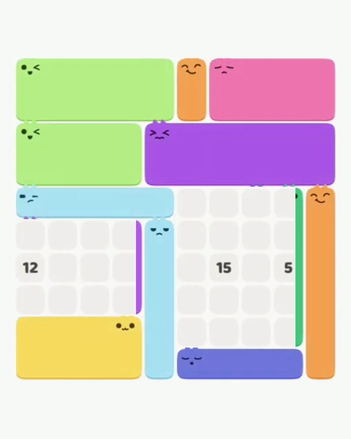 MeowBlock Level 55 after step 10, placing the 4-cell horizontal block at the middle-left area