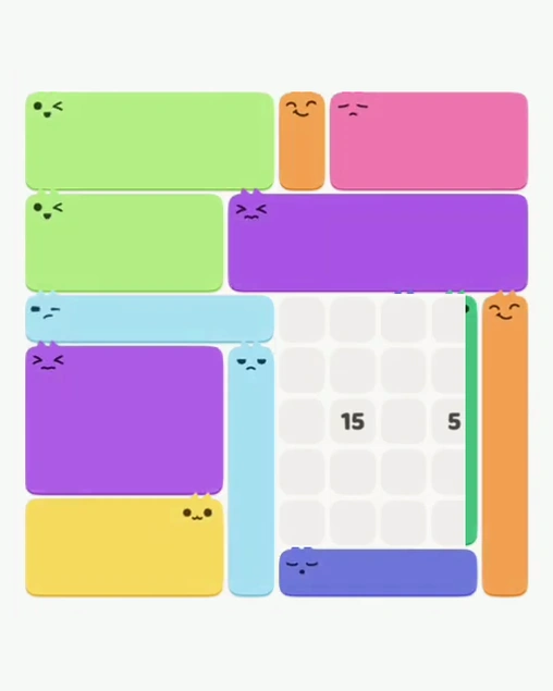 MeowBlock Level 55 after step 11, placing the 9-cell square block at the lower-left area