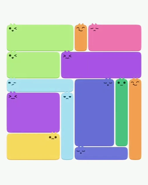 MeowBlock Level 55 after step 12, placing the 15-cell rectangular block at the lower-right area