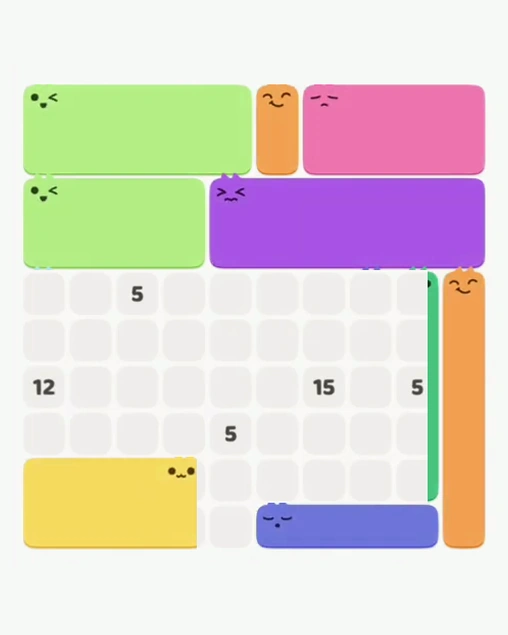 MeowBlock Level 55 after step 8, placing the 4-cell horizontal block at the lower-right area