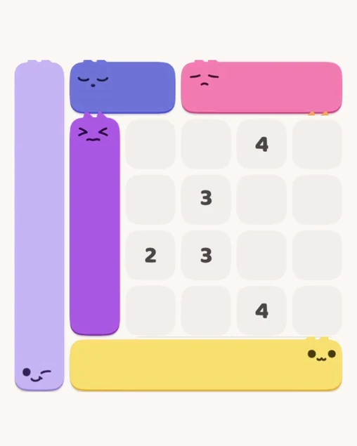 MeowBlock Level 6 after step 5, placing the 3-cell horizontal block at the upper-right area