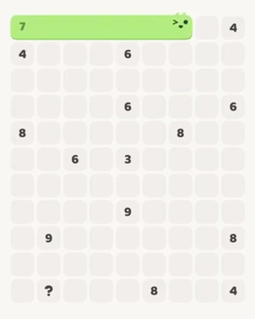 MeowBlock Level 60 after step 1, placing the 7-cell horizontal block at the upper center