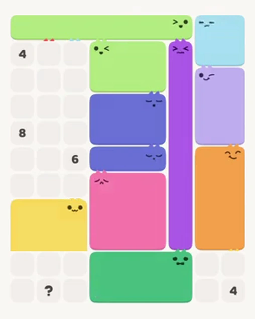 MeowBlock Level 60 after step 11, placing the 3-cell horizontal block at the middle center
