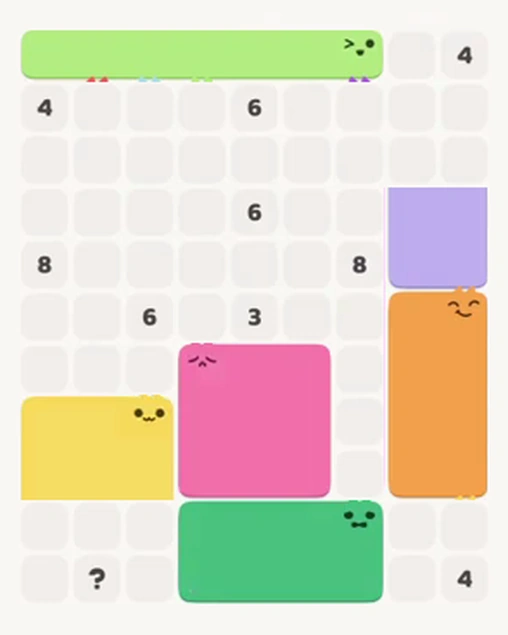 MeowBlock Level 60 after step 6, placing the 4-cell square block at the middle-right area