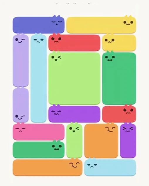 MeowBlock Level 61 after step 18, placing the 2-cell horizontal block at the upper-right area