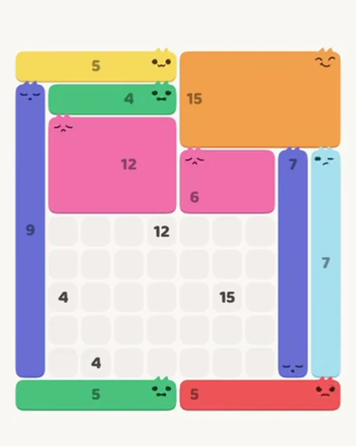 MeowBlock Level 66 after step 10, placing the 6-cell rectangular block at the middle-right area