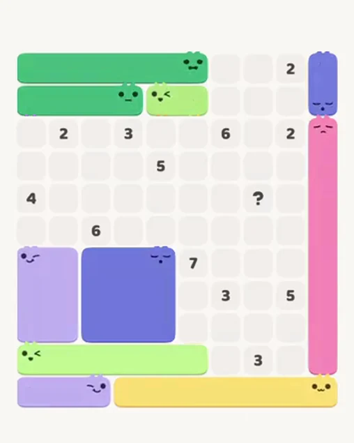 MeowBlock Level 69 after step 10, placing the 2-cell horizontal block at the upper center