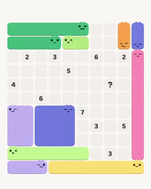 MeowBlock Level 69 after step 11, placing the 2-cell vertical block at the upper-right area