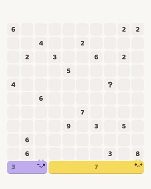MeowBlock Level 69 after step 2, placing the 7-cell horizontal block at the lower-right area