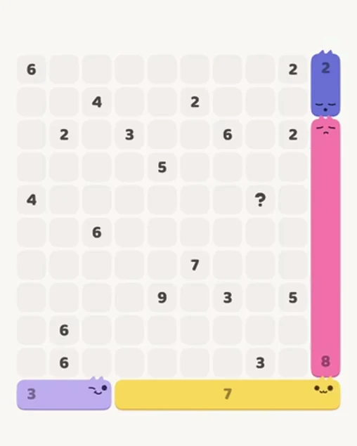MeowBlock Level 69 after step 4, placing the 2-cell vertical block at the upper-right area
