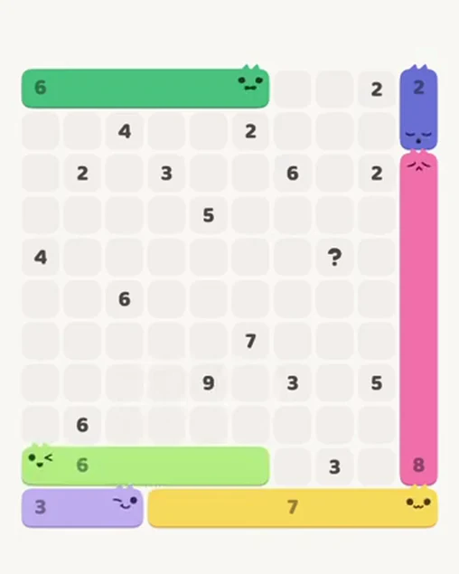 MeowBlock Level 69 after step 6, placing the 6-cell horizontal block at the lower center