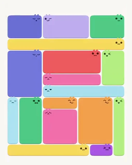 MeowBlock Level 70 after step 17, placing the 6-cell rectangular block at the upper-left area