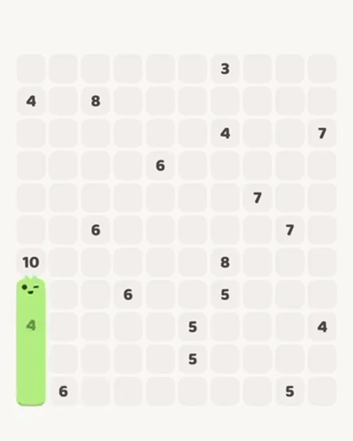 MeowBlock Level 72 after step 1, placing the 4-cell vertical block at the lower-left area