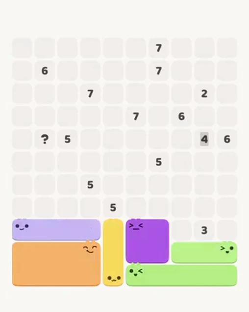 MeowBlock Level 73 after step 6, placing the 3-cell horizontal block at the lower-right area