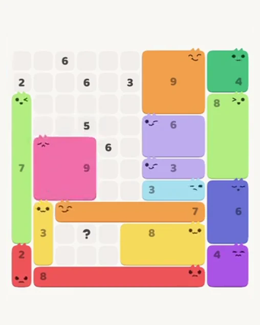 MeowBlock Level 75 after step 15, placing the 9-cell square block at the middle-left area