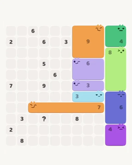 MeowBlock Level 75 after step 9, placing the 3-cell horizontal block at the middle-right area