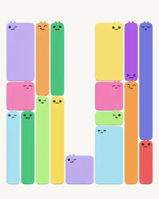 MeowBlock Level 76 after step 17, placing the 5-cell vertical block at the lower-left area