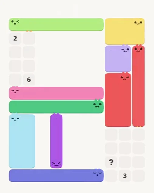 MeowBlock Level 79 after step 10, placing the 8-cell rectangular block at the middle-right area