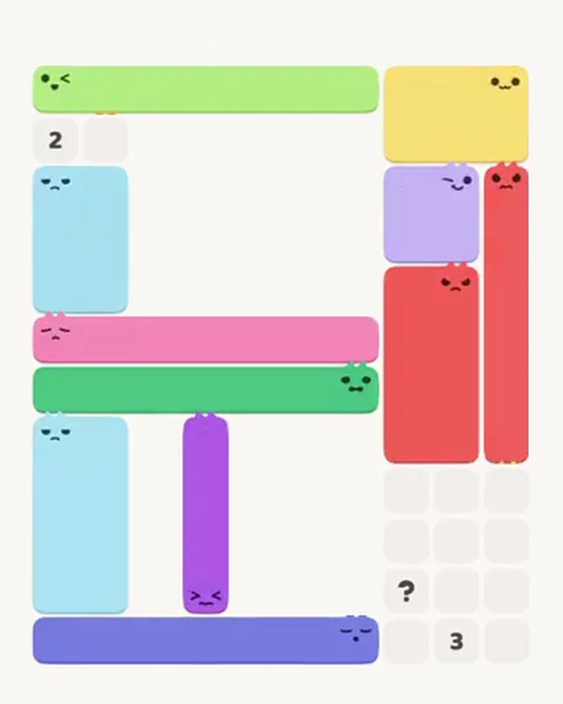MeowBlock Level 79 after step 11, placing the 6-cell rectangular block at the upper-left area