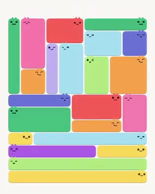 MeowBlock Level 80 after step 22, placing the 8-cell rectangular block at the middle center
