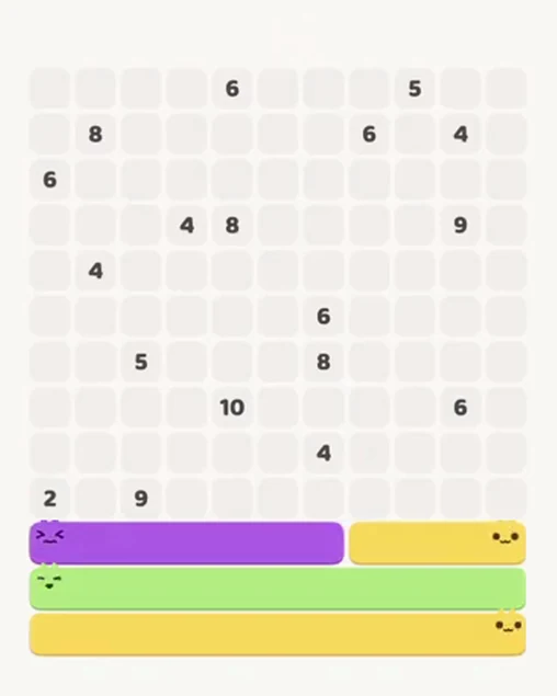 MeowBlock Level 80 after step 4, placing the 4-cell horizontal block at the lower-right area