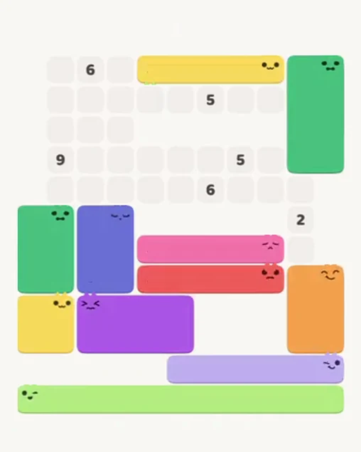 MeowBlock Level 81 after step 11, placing the 5-cell horizontal block at the upper center