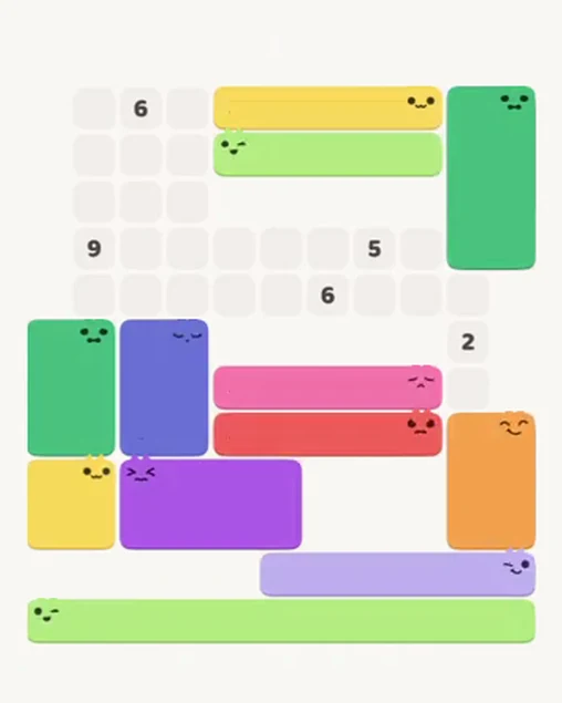 MeowBlock Level 81 after step 12, placing the 5-cell horizontal block at the upper center
