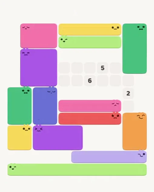 MeowBlock Level 81 after step 14, placing the 9-cell square block at the upper-left area