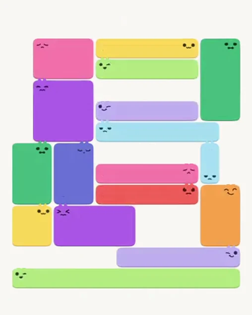 MeowBlock Level 81 after step 17, placing the 5-cell horizontal block at the upper center