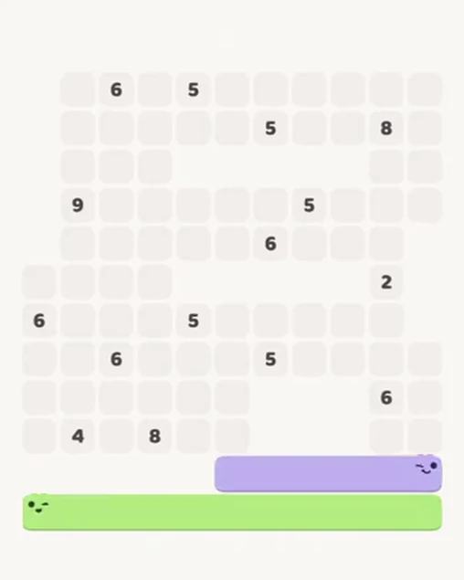 MeowBlock Level 81 after step 2, placing the 6-cell horizontal block at the lower-right area