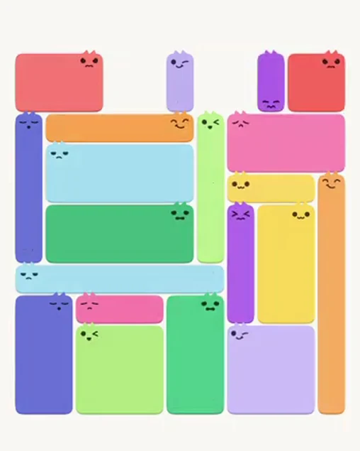 MeowBlock Level 83 after step 20, placing the 2-cell vertical block at the upper-right area