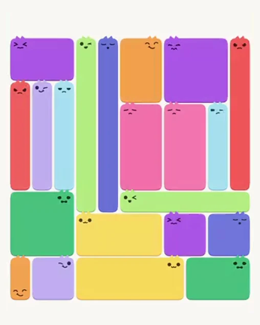 MeowBlock Level 86 after step 21, placing the 4-cell square block at the lower-right area