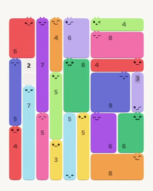 MeowBlock Level 88 after step 21, placing the 6-cell rectangular block at the upper-left area